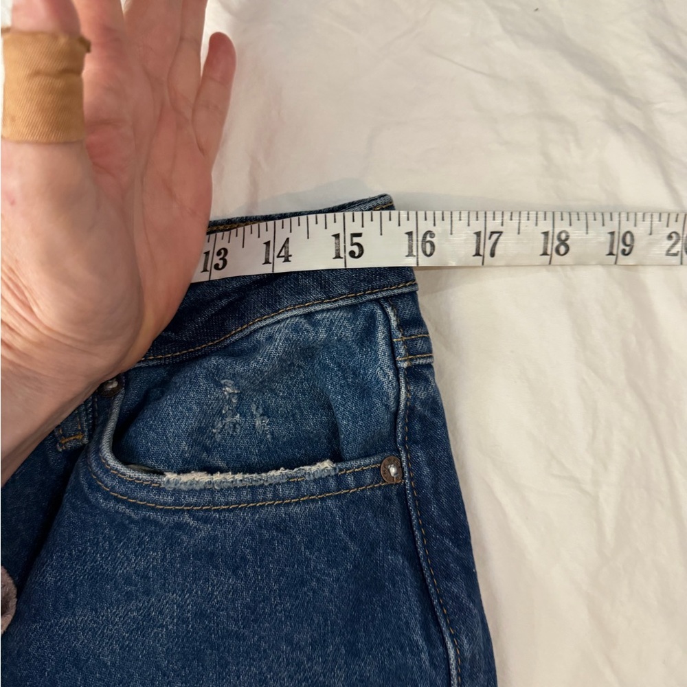 FREE PEOPLE WE THE FREE CRVY Curvy Misfit Flare‎ Jeans Medium Denim 26 - Picture 10 of 14